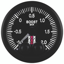 Autometer Stack 52mm -1 to +2 Bar (Incl T-Fitting) Pro-Control Boost Pressure Gauge - Black - ST3511
