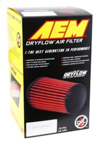 AEM 3.25 in DRY Flow Short Neck 9 in Element Filter - 21-2109DK