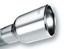 Borla Universal Polished Tip Single Round Rolled Angle-Cut w/Clamp (inlet 2 1/2in. Outlet 4 x 4in) * - 20156