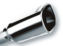 Borla 2.25in Inlet 3.28in x 3.5in Square Rolled Angle Cut x 7.88in Long Exhaust Tip - 20241