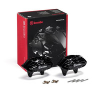Brembo OE 16-21 BMW 3 M2/15-18 M3/15-20 M4 Hydraulic Front X-Style Brake Calipers - Black - FALD42