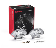Brembo OE 16-21 BMW M2/15-18 M3/15-20 M4 Hydraulic Front X-Style Brake Calipers - Silver - FALE42