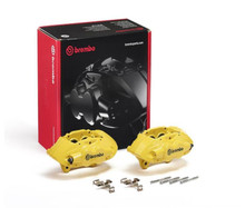 Brembo OE 16-21 BMW M2/17-18 M3/17-20 M4/14-16 M235i Hydraulic Front X-Style Brake Calipers - Yellow - FALH32