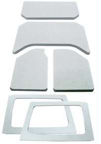 DEI 11-18 Jeep Wrangler JK 4-Door Boom Mat Complete Headliner Kit - 6 Piece - White - 50292