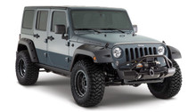 Bushwacker 07-18 Jeep Wrangler Unlimited Pocket Style Flares 2pc 4-Door Sport Utility Only - Black - 10080-02