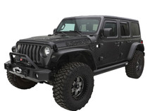 Bushwacker 2018+ Jeep Wrangler (JL) Unlimited Flat Style Flares 4pc - Black - 10923-07