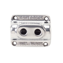 Edelbrock Polished Fuel Block Dual Carb - 12801