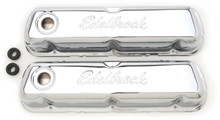 Edelbrock Valve Cover Signature Series Ford 260-289-302-351W CI V8 Chrome - 4460