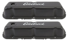 Edelbrock Valve Cover Signature Series Ford 260-289-302-351W CI V8 Black - 4603