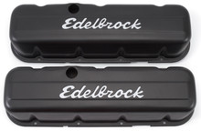 Edelbrock Valve Cover Signature Series Chevrolet 1965 and Later 396-502 V8 Tall Black - 4683