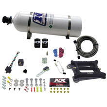 Nitrous Express 4150 4-BBL/Alcohol Nitrous Kit (50-300HP) w/15lb Bottle - 30045-15