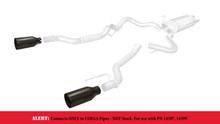 Corsa 2017-2020 Ford F-150 Raptor 3in Inlet / 5in Outlet Black Cerakote Tip Kit (For Corsa Exh Only) - 14051BPC