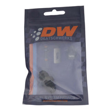 DeatschWerks 6AN Male Flare to 6AN Male Flare Coupler - Anodized Matte Black - 6-02-0202-B