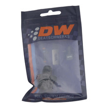 DeatschWerks 10AN ORB Male to 6AN Male Flare Adapter (Incl O-Ring) - Anodized Matte Black - 6-02-0407-B