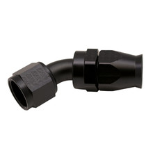 DeatschWerks 10AN Female Swivel 45-Degree Hose End PTFE (Incl Olive Insert) - Anodized Matte Black - 6-02-0859-B