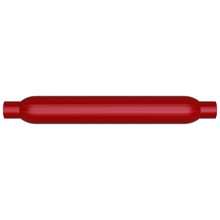 MagnaFlow Muffler Red Pack Series Glasspack 4in Rd 26in Body Length 2.5in/2.5in Inlet/Outlet - 13146