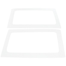DEI 11-18 Jeep Wrangler JK 2-Door Boom Mat Rear Side Window Trim - 2 Piece - White - 50154