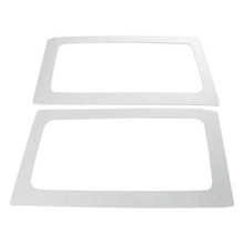 DEI 11-18 Jeep Wrangler JK 2-Door Boom Mat Rear Side Window Trim - 2 Piece - White - 50154