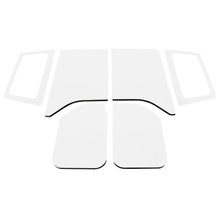 DEI 11-18 Jeep Wrangler JK 2-Door Boom Mat Complete Headliner Kit - 6 Piece - White - 50287