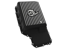 aFe 20-21 Ford Truck w/ 10R140 Transmission Pan Black POWER Street Series w/ Machined Fins - 46-71220B