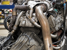 aFe Twisted Steel Header Up-Pipe 08-10 Ford Diesel Trucks V8-6.4L (td) - 48-33016