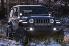 Diode Dynamics 18-21 Jeep JL Wrangler/Gladiator SS3 Cowl LED Bracket Kit - Yellow Pro - DD6556