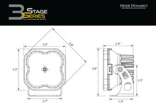 Diode Dynamics SS3 Max ABL - Yellow SAE Fog Standard (Single) - DD6910S