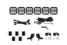 Diode Dynamics Bronco SS5 6-Pod CrossLink Grille Lightbar Kit Sport - White Combo - DD7235