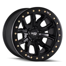 Dirty Life 9303 DT-1 17x9 / 5x127 BP / -38mm Offset / 78.1mm Hub Matte Black Wheel - Beadlock - 9303-7973MB38