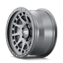 Dirty Life 9311 Enigma Pro 17x9/6x139.7 BP/-12mm Offset/106mm Hub Satin Graphite Wheel - Beadlock - 9311-7983MGT12