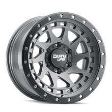 Dirty Life 9311 Enigma Pro 17x9/6x139.7 BP/-12mm Offset/106mm Hub Satin Graphite Wheel - Beadlock - 9311-7983MGT12