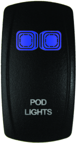 DragonFire Racing Lighted Switch On/Off Blue - 522614