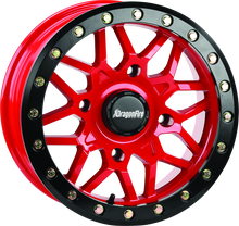 DragonFire Racing Typhon Wheel 14X7 4/156 5+2 +10 Machined Red - 523203