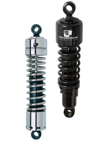 Progressive Harley 412 Series Shocks 11.0in - Black - 412-4037B