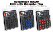 Project Kics 12x1.25 R40 Iconix Aluminum Cap Set - Red (20 Pcs) - WCIA3R
