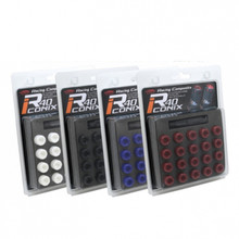 Project Kics R40 Iconix Plastic Cap Set 12x1.25 - Black (20pcs) - WCIF3K