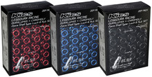 Project Kics Leggdura Racing 53mm EL53 Shell Type Lug Nut 16 Pcs + 4 Locks 12X1.50 Red - WEL5311R