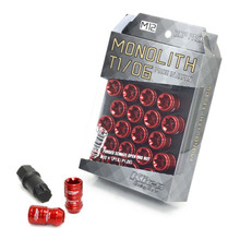 Project Kics 12x1.25 Monolith T1/06 Lut Nut Set - Red (20 Pcs) - WMN03R