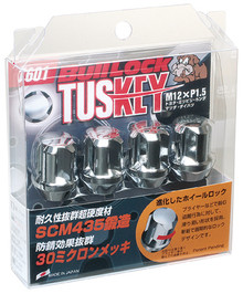Project Kics Chrome Wt601 Tuskey 12X1.50 4 Locks + 1 Key - Silver - WT601