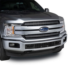 Putco 11-14 Ford F-150 EcoBoost Bumper Grille Inserts - SS - Bar Design - w/ Heater Plug Opening - 86182FP