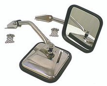 Rugged Ridge 55-86 Jeep CJ Chrome CJ-Style Side Mirror Kit - 11010.01