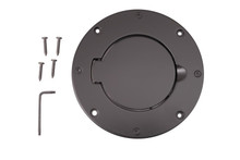 Rugged Ridge Non-Locking Gas Cap Door Black 97-06 Jeep Wrangler - 11425.02