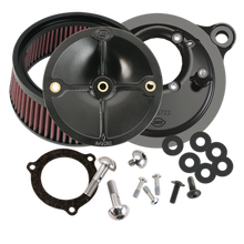 S&S Cycle 2008+ BT w/ S&S 66mm Throttle Body Stealth Air Cleaner Kit w/o Cover - 170-0165