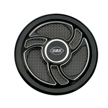 S&S Cycle Stealth Applications Torker Air Cleaner Cover w/ Machined Highlights - Gloss Black - 170-0206