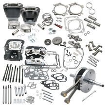 S&S Cycle 07-17 BT 124in Hot Set Up Kit - Wrinkle Black - 900-0568