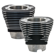 S&S Cycle 84-99 BT 4-1/8in Bore Cylinder Set For 117in V-Series Engine - Wrinkle Black - 910-0261