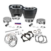 S&S Cycle 84-99 BT 4 1/8in Bore Cylinder Kit For S&S V111 Engine - Wrinkle Black - 910-0359