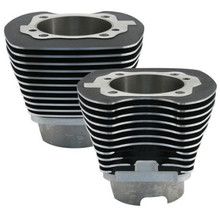 S&S Cycle 2007+ BT 4-1/8in Bore 5.004in Cylinder Set - Wrinkle Black - 910-0401