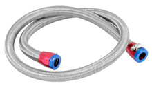 Spectre Stainless Steel Flex Fuel Line 3/8in. ID - 3ft. w/Clamps Red/Blue - 29490