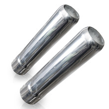 Stainless Works Pencil Cut Exhaust Tips 2 1/2in Body 2 1/2in ID Inlet - 7040250